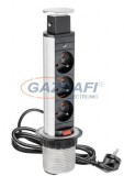 GTV LIGHTING GTV AE-BPW3S60-80 Süllyeszthető elosztó 3 alj, AC220-240V, 3600W, IP20, 1,5m SCHUCKO