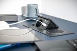 GTV LIGHTING GTV AE-PB1FAVAP-10 Átmenő asztali konnektor AVARO PLUS, 1x francia aljzat,USB A+C, indukciós töltő 5W, kábel 1.5m,fehér