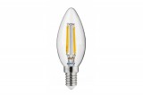 GTV LIGHTING GTV LD-C35FL4-30 LED izzó 4W, C35,E14,3000K,Izzószálas,AC220-240V,sugárzási szög 360°,400 lm,35mA