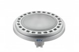 GTV LIGHTING GTV LD-ES11175-30 LED izzó 12W, ES111, 4000K 12xPOWER LED, SZÜRKE, GU10,sugárzási szög 120°, 230V, 850 lm, tejes pohár, magasság 65mm