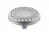 GTV LIGHTING GTV LD-ES11177-30 LED izzó 12W, ES111, 3000K 12xPOWER LED, SZÜRKE, GU10, sugárzási szög 45°, 230V, 950 lm, átlátszó üveg, magasság 65mm