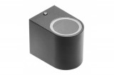 GTV LIGHTING GTV LD-TIAGOGU10J-20KW Homlokzati lámpatest, fali lámpatest TIAGO négyzet alakú, 1 irányú, GU10, MAX.35W, IP54 AC220-240V, 50/60Hz, fekete