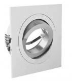 GTV OP-OPRKW1-80 Süllyesztett négyzet alakú spot lámpatest, MORENA, ezüst színben