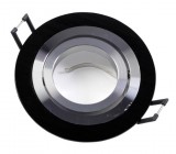 GTV OP-OPROK1-20 Süllyesztett kerek spot lámpatest, MORENA, fekete színben