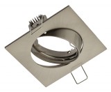 GTV OP-PRAN6-02 Süllyesztett négyzet alakú spot lámpatest, inox színben