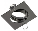 GTV OP-PRAN6-21 Süllyesztett négyzet alakú spot lámpatest, fekete króm színben