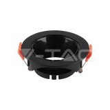 GU10 keret, kerek forma, fekete színű, fekete belsővel