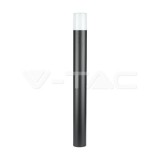 GU10 Kerti állólámpa, alumínium test, kerek forma, fekete szín 80x80x800mm IP54