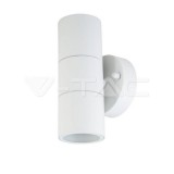 GU10 Kültéri fali lámpa, matt fehér, rozsdamentes acélból, 2 irányú IP44