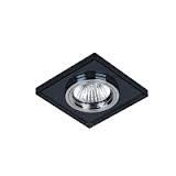 GU10 Spot   fix   design üveg   Fekete   szögletes