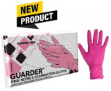 GUARDER Nitril Pink púdermentes kesztyű 3,4g- S -100db (Előrendelhető)