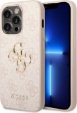 Guess 4G Big Metal Logo Apple iPhone 14 Szilikon Tok - Rózsaszín
