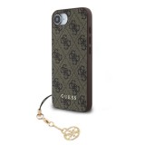 Guess 4G Charm tok iPhone 16e készülékhez barna