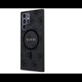 Guess 4G Collection Leather Metal Logo Samsung Galaxy S24 Ultra Tok - Fekete (GUHMS24LG4GFRK)