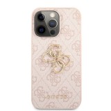 Guess 4G Metal Logo Apple iPhone 13 Pro Max Műanyag Tok - Pink (GUHCP13X4GMGPI)