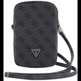 Guess 4G Triangle Logo fekete cipzáras PU telefon táska (GUWBZP4GFTSK)