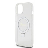 Guess Apple iPhone 15 (6.1) IML Ring Stand Glitter MagSafe hátlapvédő tok átlátszó (GUHMP15SHRSGSD)