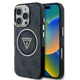 Guess Apple iPhone 16 Pro (6.3) IML 4G MagSafe hátlapvédő tok fekete (GUHMP16LHG4PRTGK)