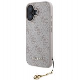 Guess Apple iPhone 16 Pro Max (6.9) 4G Charm Case hátlapvédő tok pink (GUHCP16LGF4GCP)
