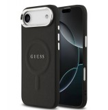 Guess Apple iPhone 17 Air (6.6) PU Saffiano MagSafe hátlapvédő tok fekete (GUHMP17MPSAREGSK)