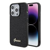 Guess Disco Metal Script Apple iPhone 15 Pro hátlap tok, fekete
