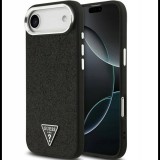 Guess GLITTER TRIANGLE LOGO MAGSAFE szilikon telefonvédő (műanyag hátlap, csillámporos, MagSafe) FEKETE Apple iPhone Air (GP-176515) (3666339516802)
