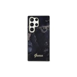 Guess Golden Marble Collection Sansung Galaxy S23 Ultra Tok - Fekete márvány (GUHCS23LHTMRSK)