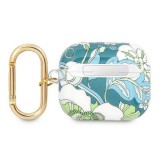 Guess GUA3HHFLN Flower Strap Collection tok AirPods 3 - zöld