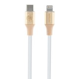 Guess GUCLLALRGDD Ebossed Logo Type-C - Lightning USB kábel 3A 1.5m - arany