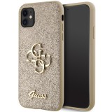 Guess GUHCN61HG4SGD iPhone 11 6.1" arany keménytok Glitter Script Big 4G
