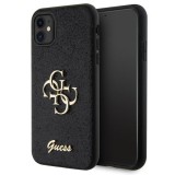 Guess GUHCN61HG4SGK iPhone 11 6.1" fekete keménytok Glitter Script Big 4G