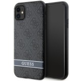 Guess GUHCN61P4SNK iPhone 11 szürke keménytok 4G Stripe