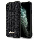 Guess GUHCN61PMSDGSK iPhone 11 6.1" fekete keménytok Disco Metal Script