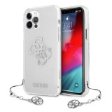 Guess GUHCP12LKS4GSI iPhone 12 Pro Max 6.7" Transparent hardcase 4G Silver Charms Collection