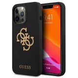 Guess GUHCP13XLS4GGBK iPhone 13 Pro Max 6,7" fekete szilikon keménytok 4G Logo