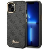 Guess GUHCP14MHG4SHK iPhone 14 Plus 6.7" fekete keménytok 4G Vintage arany logóval