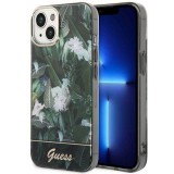 Guess GUHCP14MHGGJGHA iPhone 14 Plus 6.7" zöld keménytok Jungle kollekció
