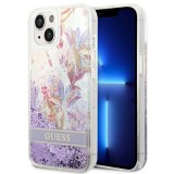 Guess GUHCP14MLFLSU iPhone 14 Plus 6.7" lila keménytok Flower Liquid Glitter