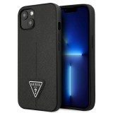 Guess GUHCP14MPSATLK iPhone 14 Plus 6.7" fekete keménytok SaffianoTriangle Logó