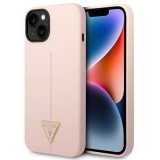 Guess GUHCP14MSLTGP iPhone 14 Plus 6.7" rózsaszín keménytok Szilikon háromszög