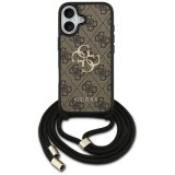 Guess GUHCP17SP4GMGCRW 4G Big Logo Cord Stap Crossbody nyakpántos tok iPhone 17 - barna