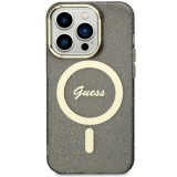 Guess GUHMN61HCMCGK iPhone 11 6.1" fekete keménytok Glitter Gold MagSafe