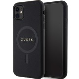 Guess GUHMN61PSAHMCK iPhone 11 6.1" fekete keménytok Saffiano MagSafe Saffiano