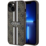 Guess GUHMP14MP4RPSW iPhone 14 Plus 6.7" barna keménytok 4G nyomtatott csíkos MagSafe tok 4G