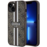 Guess GUHMP14SP4RPSW iPhone 14 6.1" barna keménytok 4G nyomtatott csíkos MagSafe tok 4G