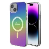 Guess GUHMP15MHITSK iPhone 15 Plus 6.7" szivárványos keménytok IML Irizáló MagSafe