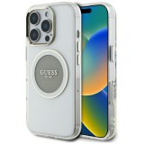 Guess GUHMP16LHTDRCEDG IML Metal Colored Circle Classic Logo MagSafe-kompatibilis tok iPhone 16 Pro - szürke