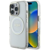 Guess GUHMP16LHTDRCEDH IML Metal Colored Circle Classic Logo MagSafe-kompatibilis tok iPhone 16 Pro - fehér