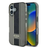 Guess IML Middle 4G Stripe tok iPhone 16 készülékhez fekete