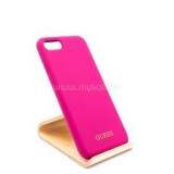 Guess iPhone 8 arany logóval szilikon pink tok (GUHCI8LSGLPI)